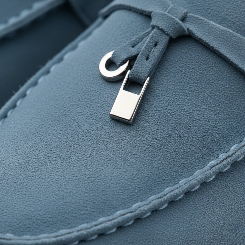 Mocassin Daim Bleu Gland