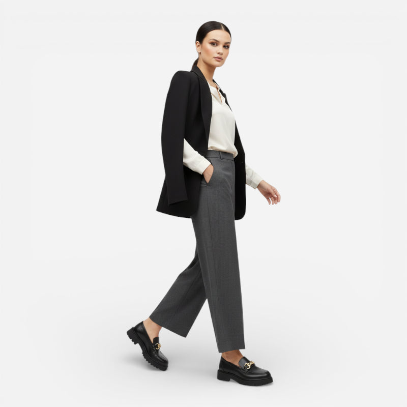 Mocassin Plateforme Femme Noir Chainnette Dorée