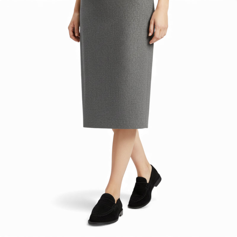 Mocassin Daim Premium Noir Femme