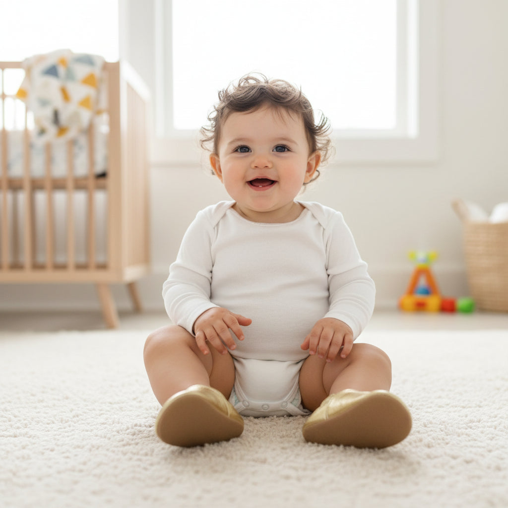 Mocassin Bébé Doré