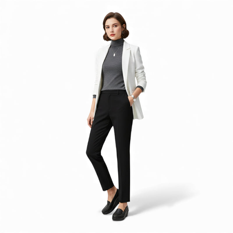 Mocassin Platefrome En Cuir Noir Design Pour Femme