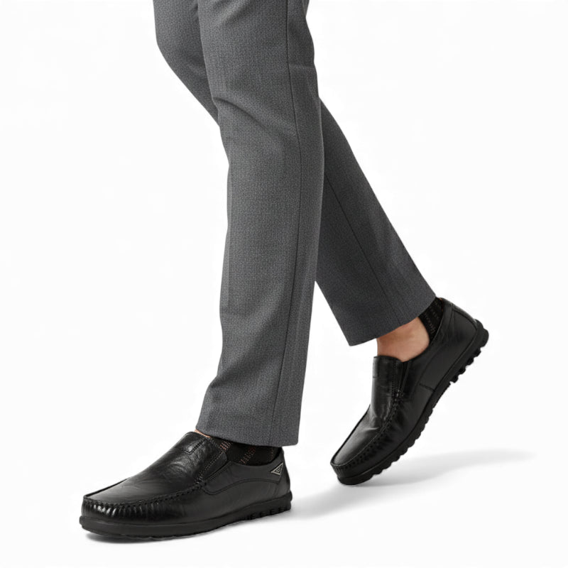 Mocassin Homme Noir Cuir