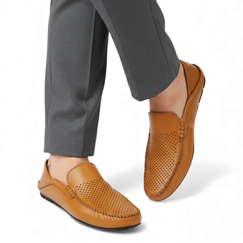 Mocassin Homme Camel Cuir