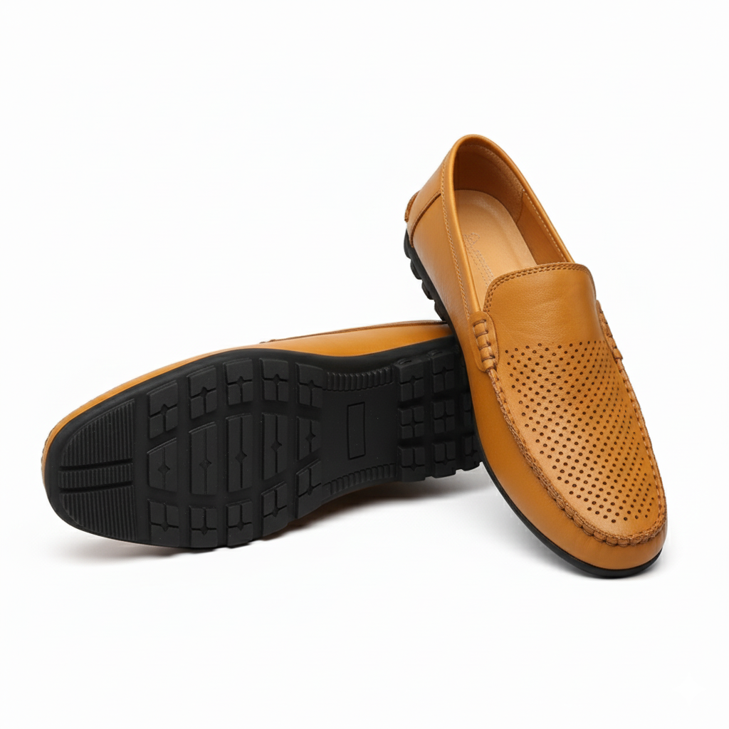 Mocassin Homme Camel Cuir