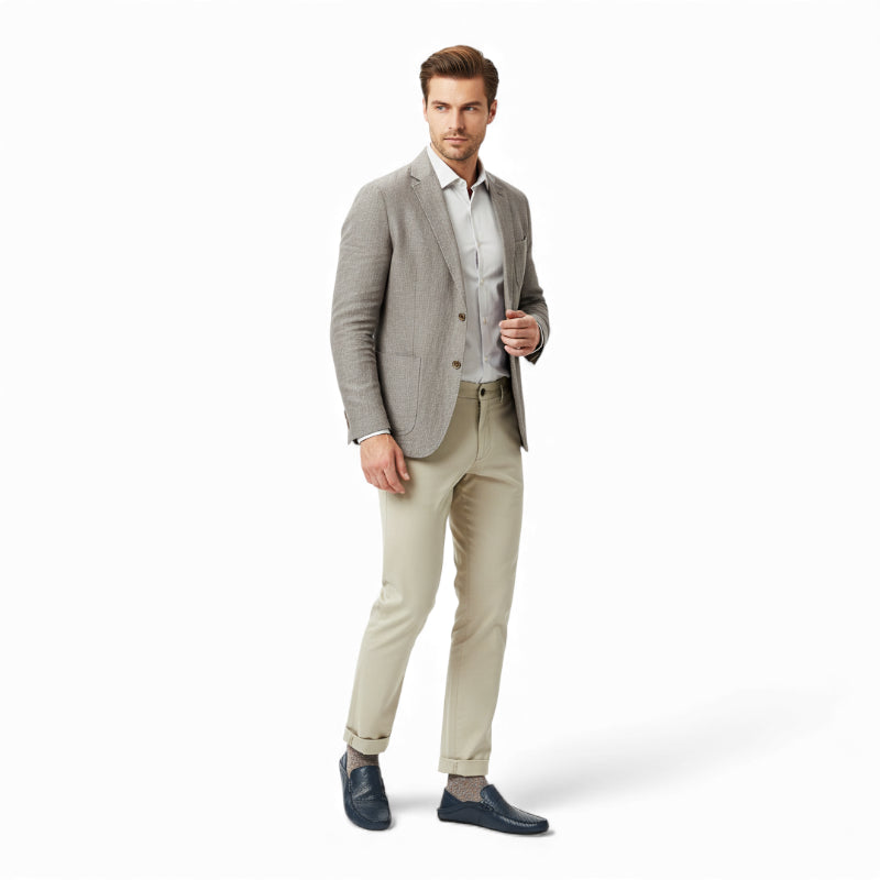 Mocassin Bleu Marine Homme Cuir