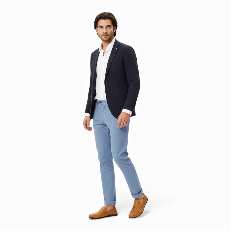 Mocassin En Cuir Vernis camel Respirant Pour Homme