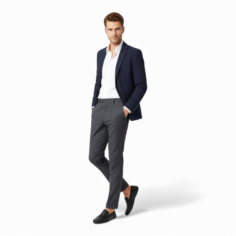 Mocassin En Cuir Respirant Vernis Noir Pour Homme