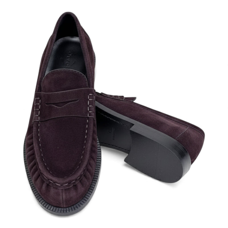 Mocassin Bordeaux Femme Daim