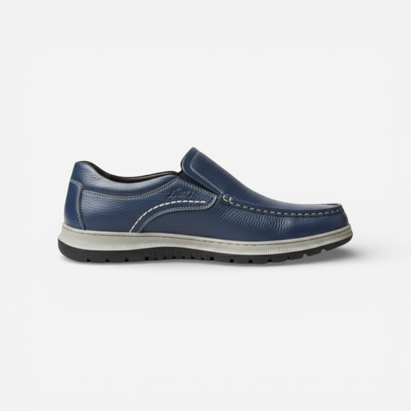 Mocassin En Cuir Bleu Marine épais Pour Homme