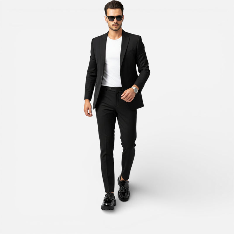 Mocassin Compensé En Cuir Vernis Noir Homme