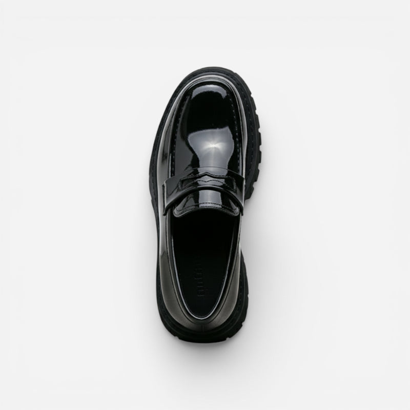 Mocassin Plateforme En Cuir Vernis Pour Homme