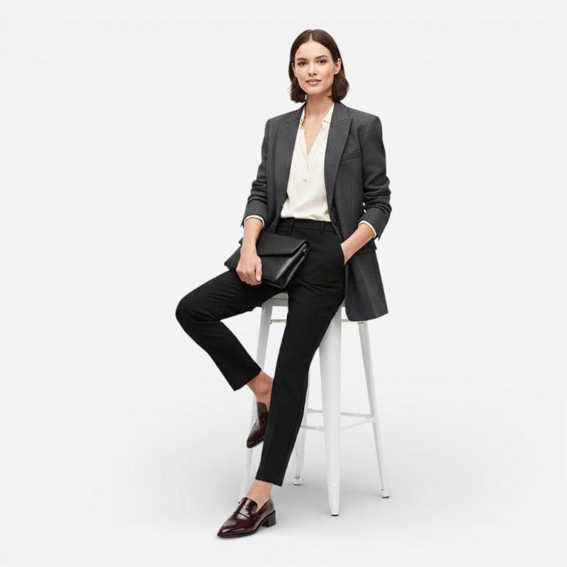 Mocassin En Cuir Bordeaux Vernis Brillant à Talon Femme