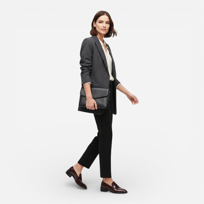 Mocassin En Cuir Bordeaux Vernis Brillant à Talon Femme