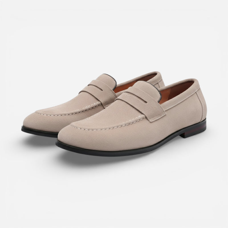 Chaussures Italiennes été élégantes Mocassins Homme En Daim Fabriqués En Italie - Semelle Caoutchouc Blanche - Élégant Et Confortable Chaussures Italiennes été élégantes Mocassins Homme En Daim Fabriqués En Italie - Semelle Caoutchouc Blanche - Élégant Et Confortable