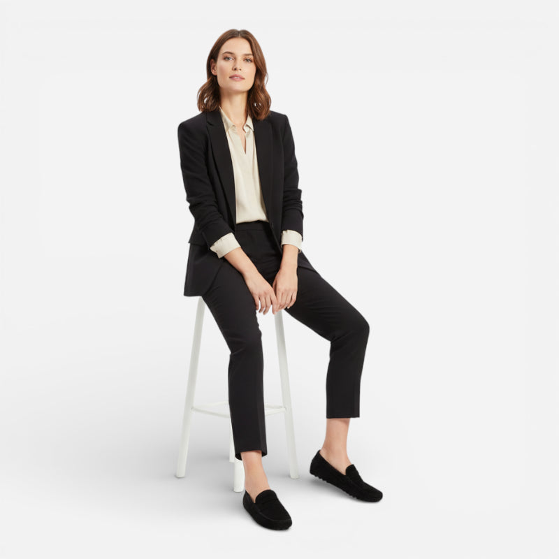 Mocassin Daim Noir Femme