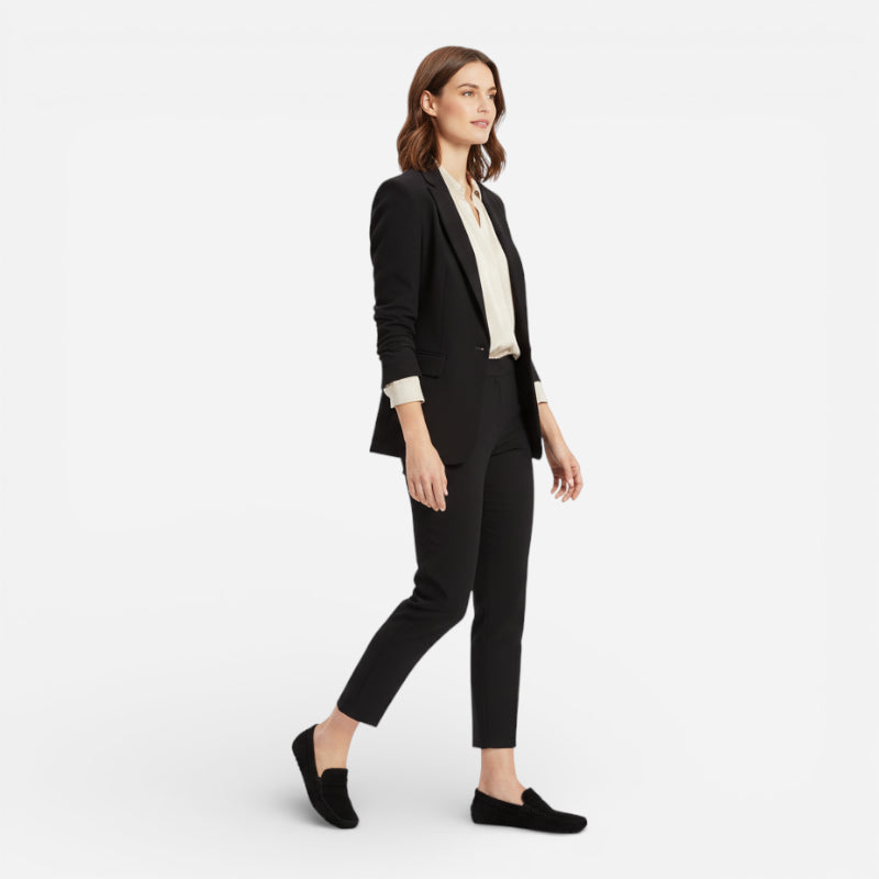 Mocassin Daim Noir Femme