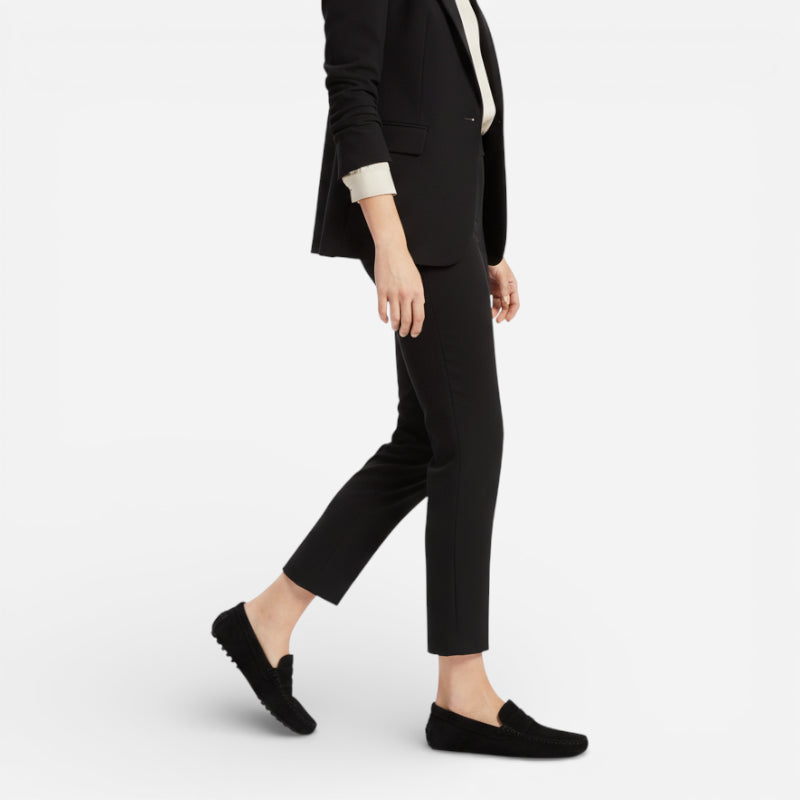 Mocassin Daim Noir Femme