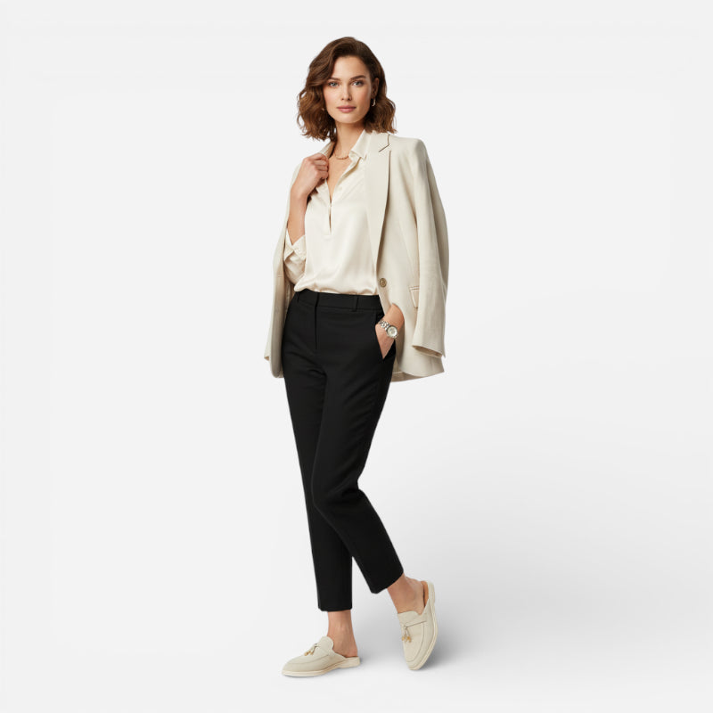 Mocassin Ouvert Crème Femme