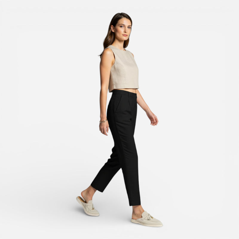 Mocassin Ouvert Crème Femme