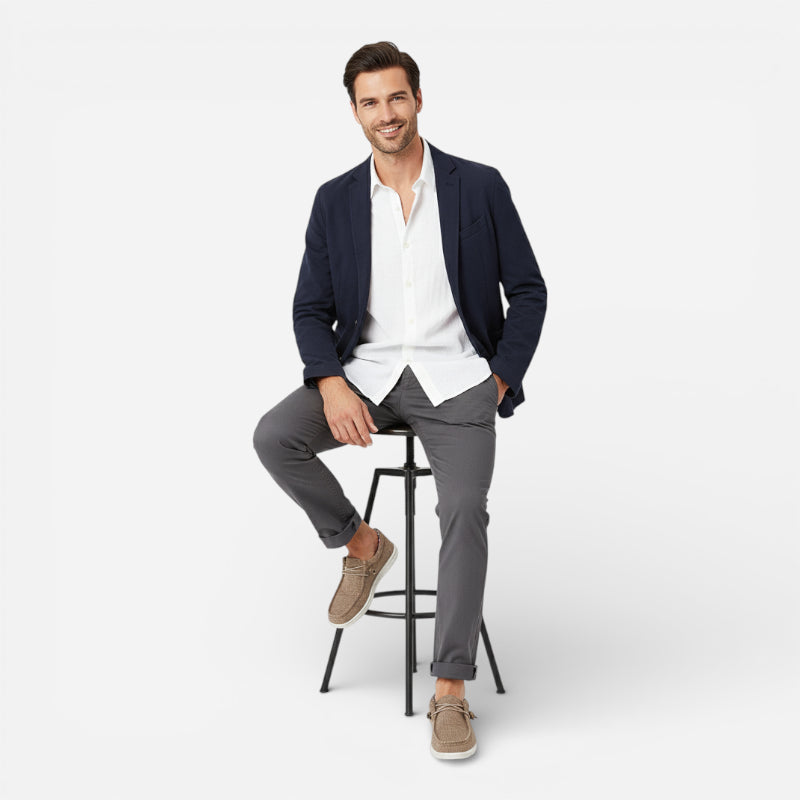 Mocassin Compensé à Lacet Tendance Homme