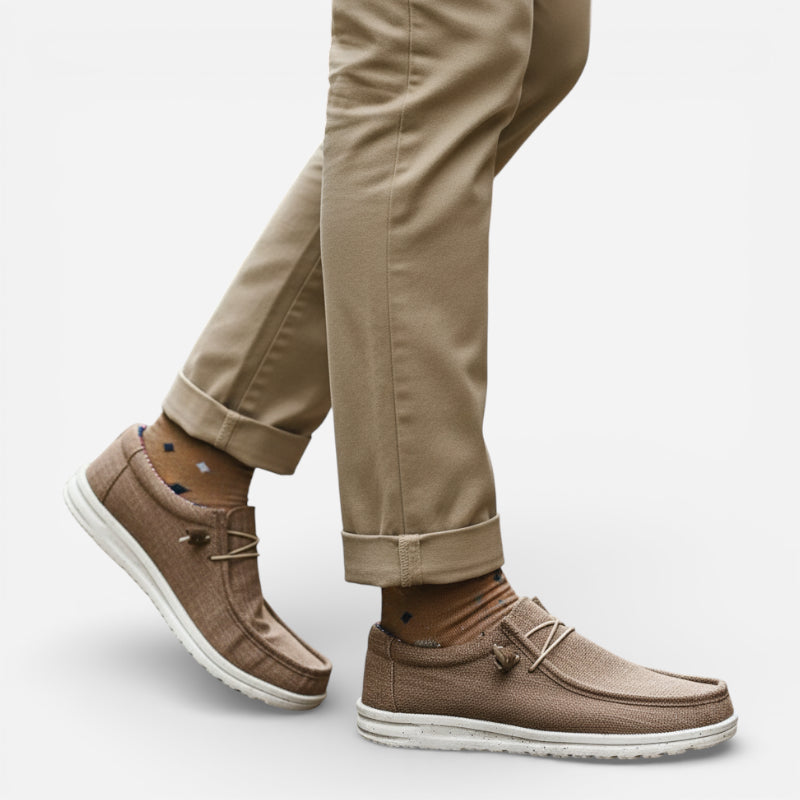 Mocassin Compensé à Lacet Tendance Homme