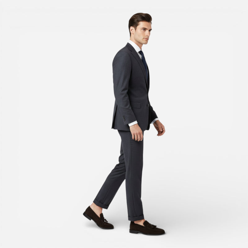 Mocassin Daim Marron Foncé à Glands Et Talon Homme