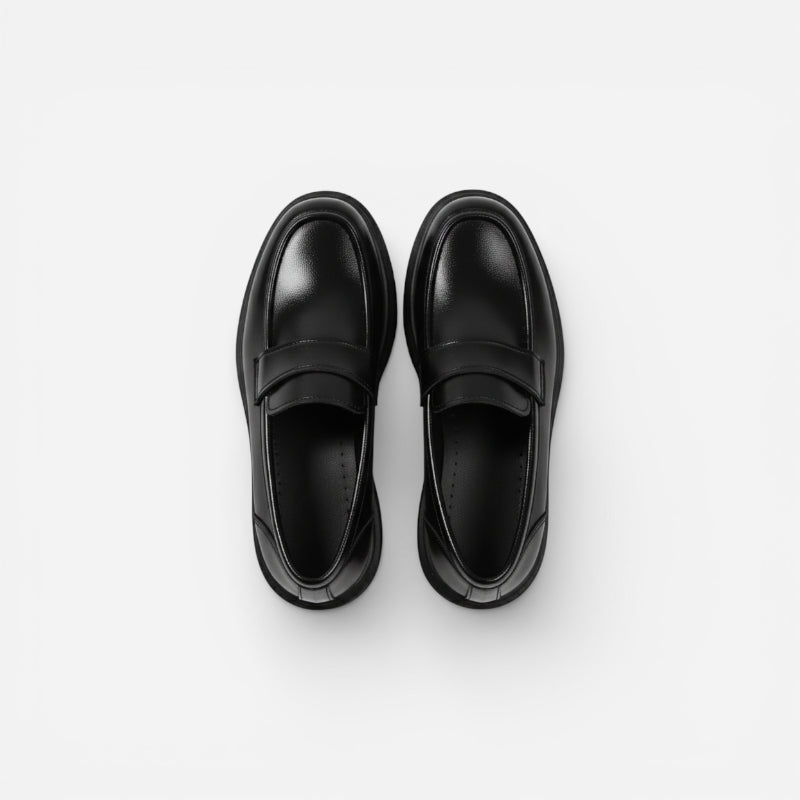 Mocassin Compensé En Cuir Vernis Femme Chic