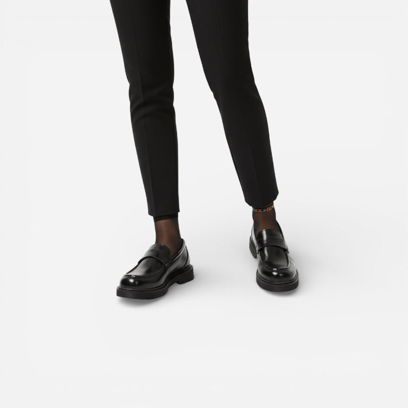 Mocassin Compensé En Cuir Vernis Femme Chic