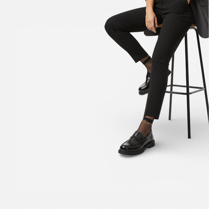 Mocassin Compensé En Cuir Vernis Femme Chic