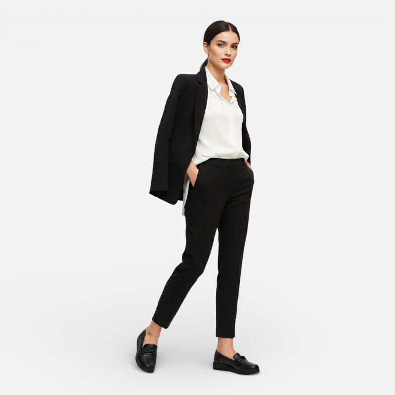 Mocassin Noir Compensé Pour Femme Chic Avec Bandeau