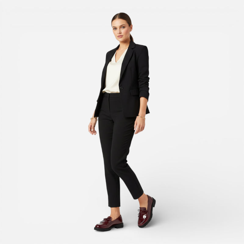 Mocassin Plateforme En Cuir Vernis Bordeaux Femme