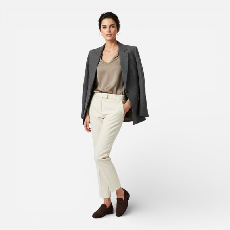 Mocassin Marron Foncé En Daim Pour Femme