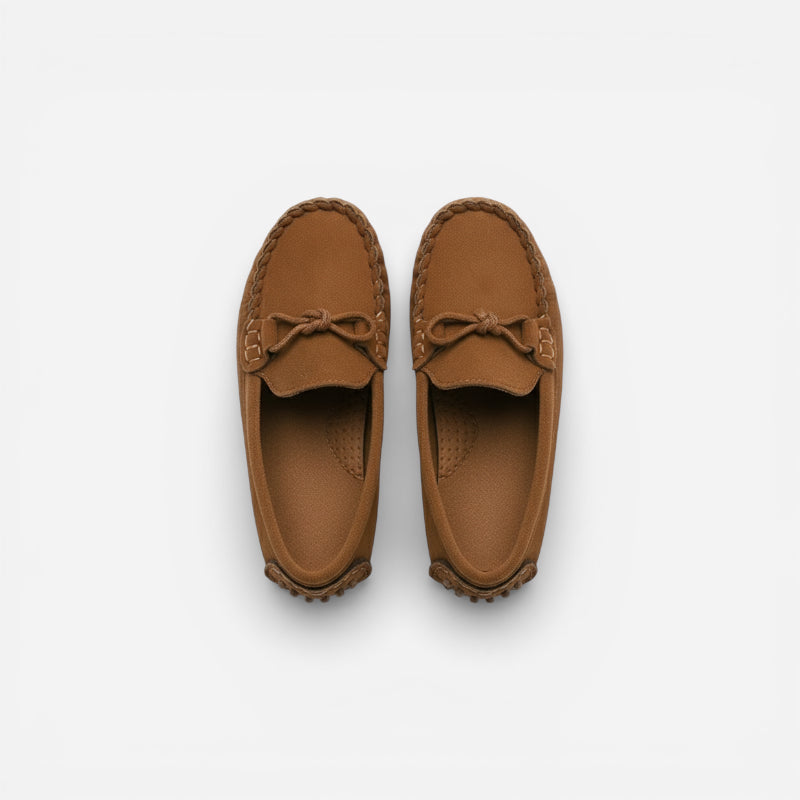 Mocassin En Daim Camel Pour Enfant
