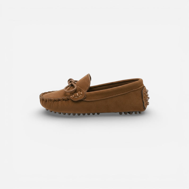Mocassin En Daim Camel Pour Enfant