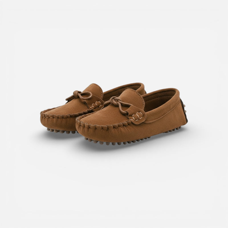 Mocassin En Daim Camel Pour Enfant