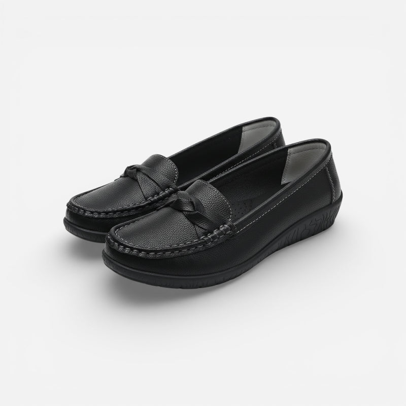 Mocassin Cuir Femme Noir