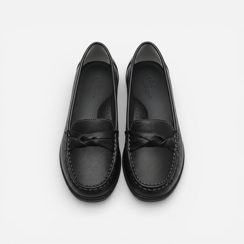 Mocassin Cuir Femme Noir