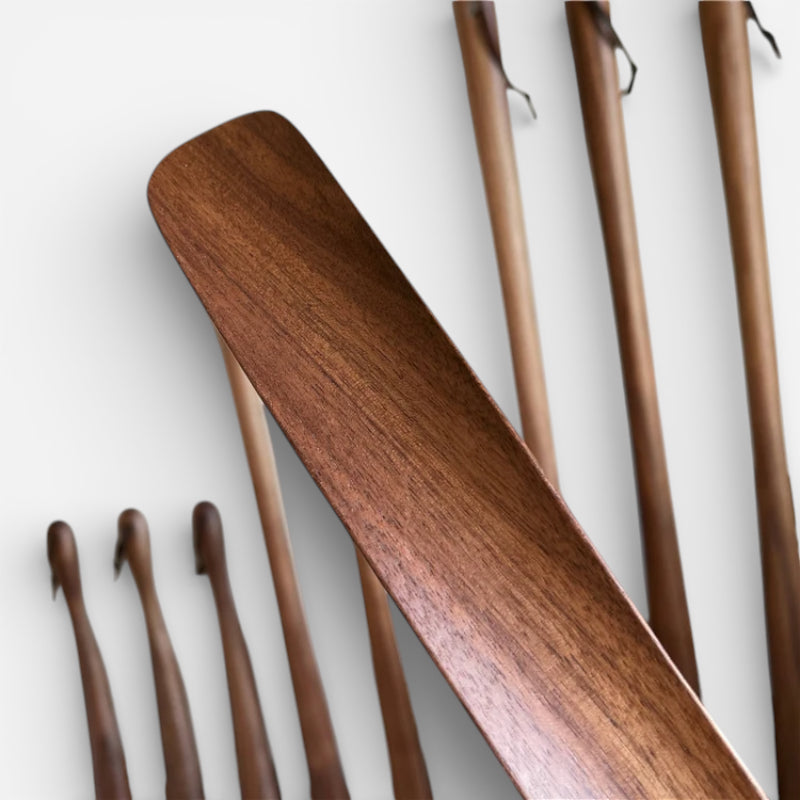 Chausse-pied en bois premium – Confort du talon & formats multiples