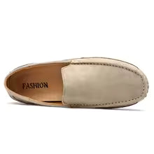 Mocassin En Daim Beige Pour Homme