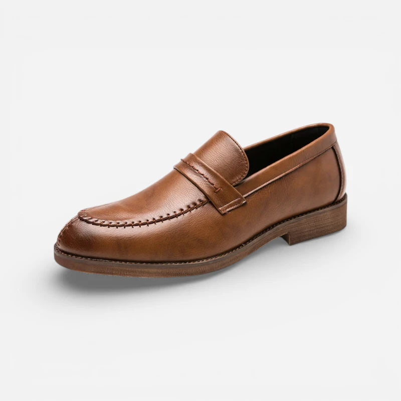 Mocassin Cuir Premium Marron De Ville Pour Homme
