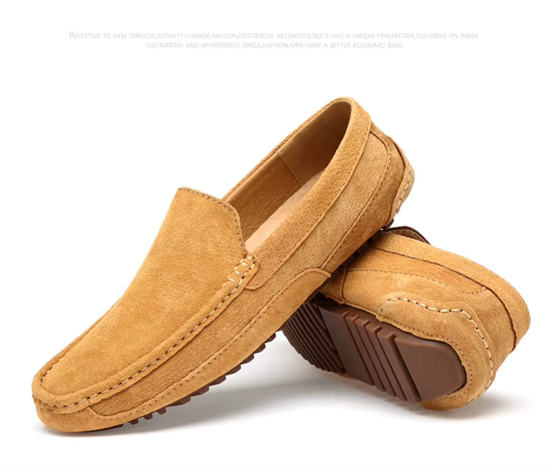 Mocassin Daim Camel Homme Chic