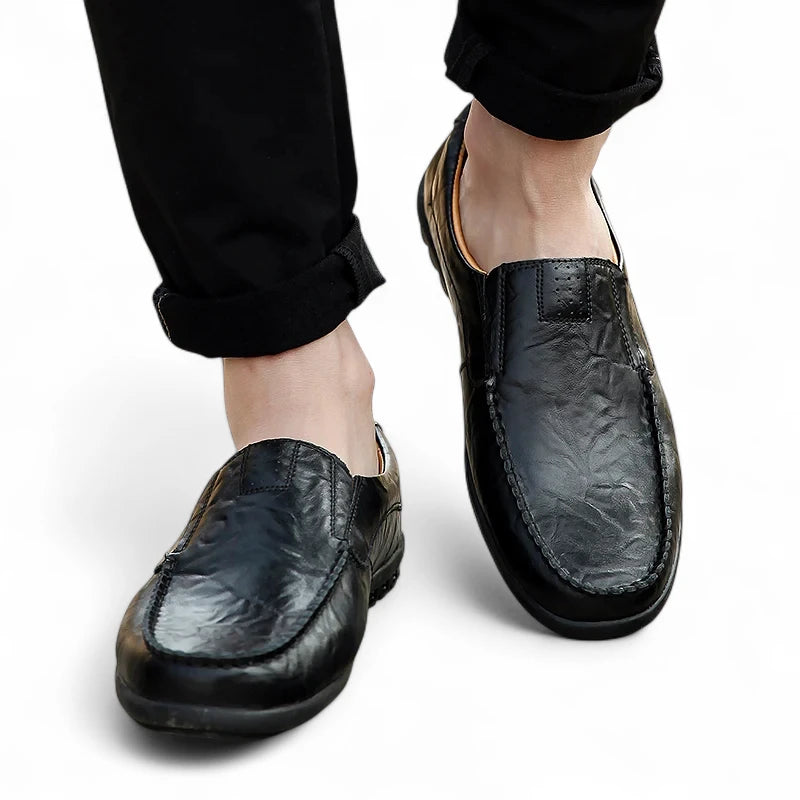 Mocassin Homme Noir Cuir