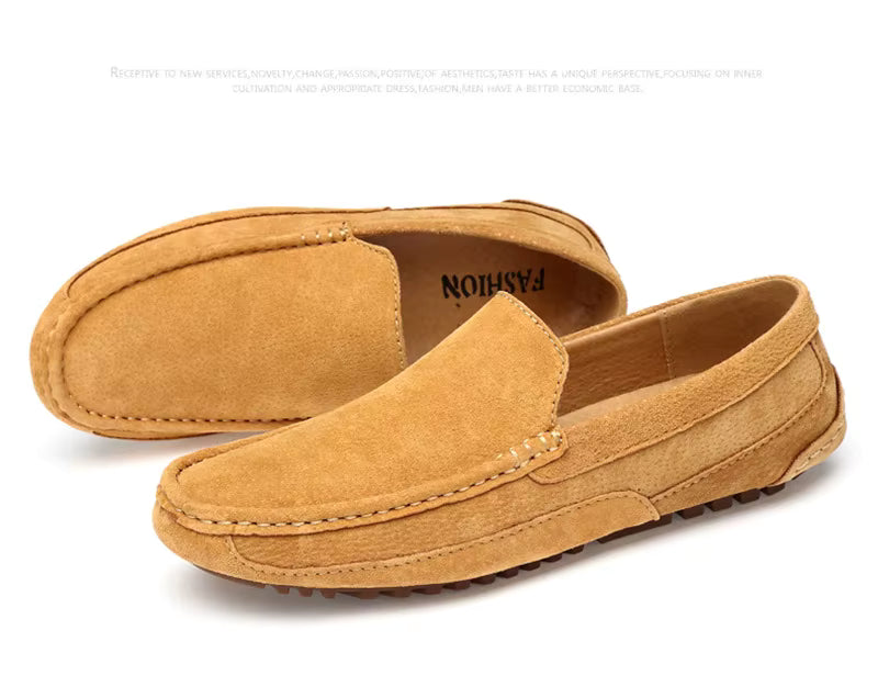 Mocassin Daim Camel Homme Chic