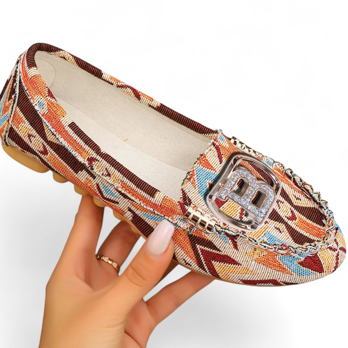 Mocassin Femme Multicolore
