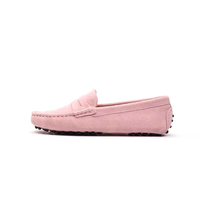 Mocassin Femme Daim Rose