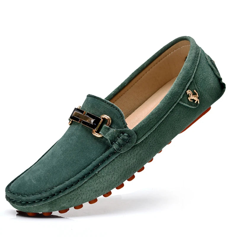 Mocassin Daim Vert Homme