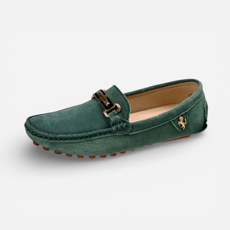 Mocassin Daim Vert Homme