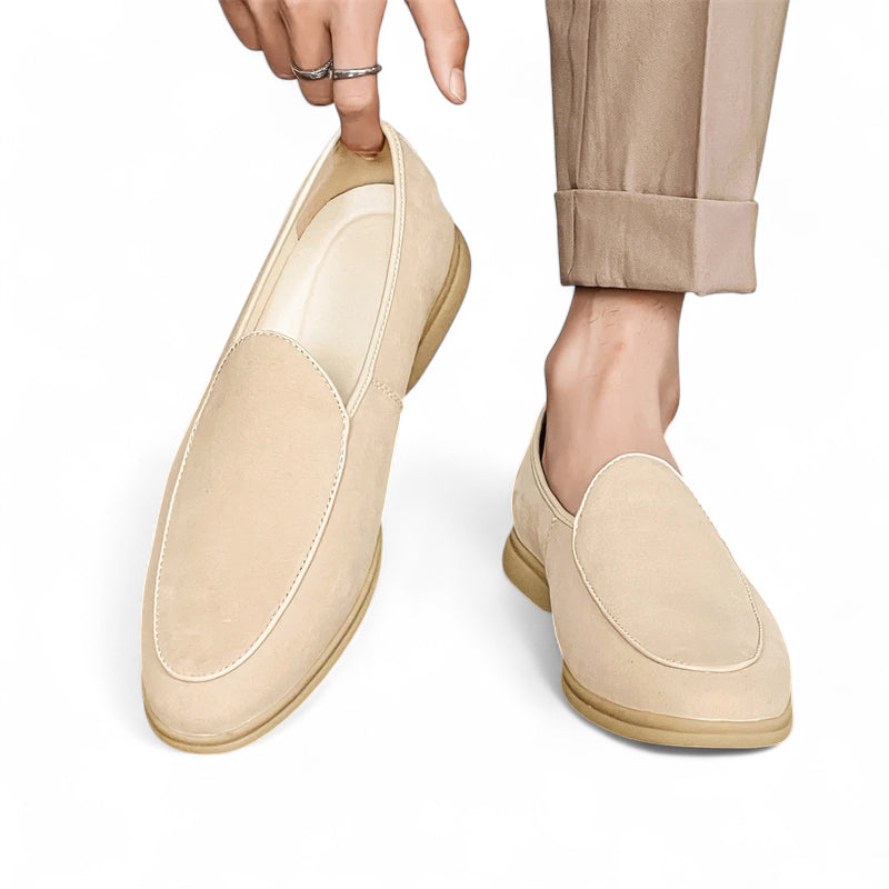 Mocassin En Daim Beige Homme