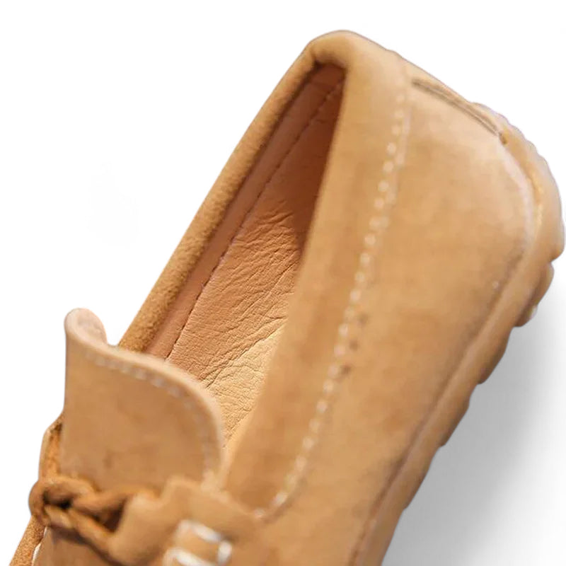 Mocassin En Daim Camel Pour Enfant