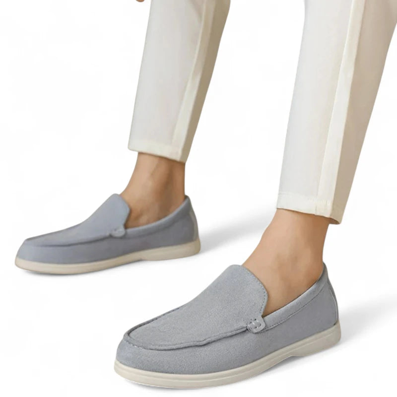 Mocassin Homme Bleu Clair Daim